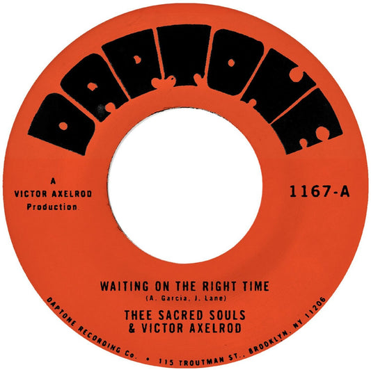 the album cover for Thee Sacred Souls - Waiting On The Right Time B/W Waiting #2