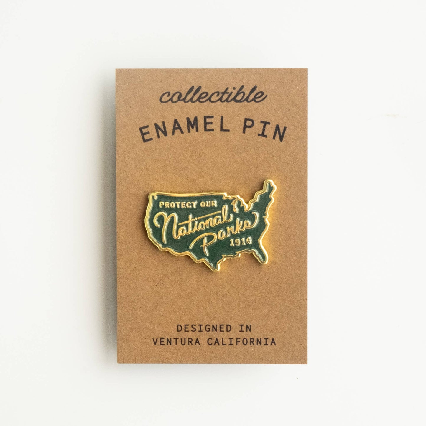 Protect Our National Parks - Metallic Gold Enamel Pin