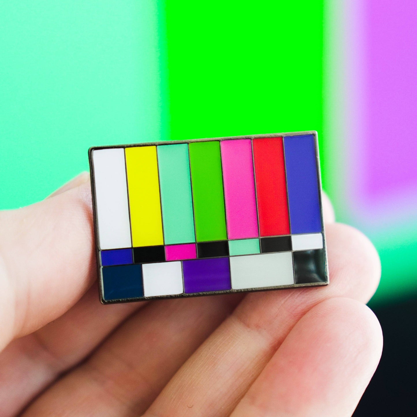 Color Bars and Tone Enamel Pin