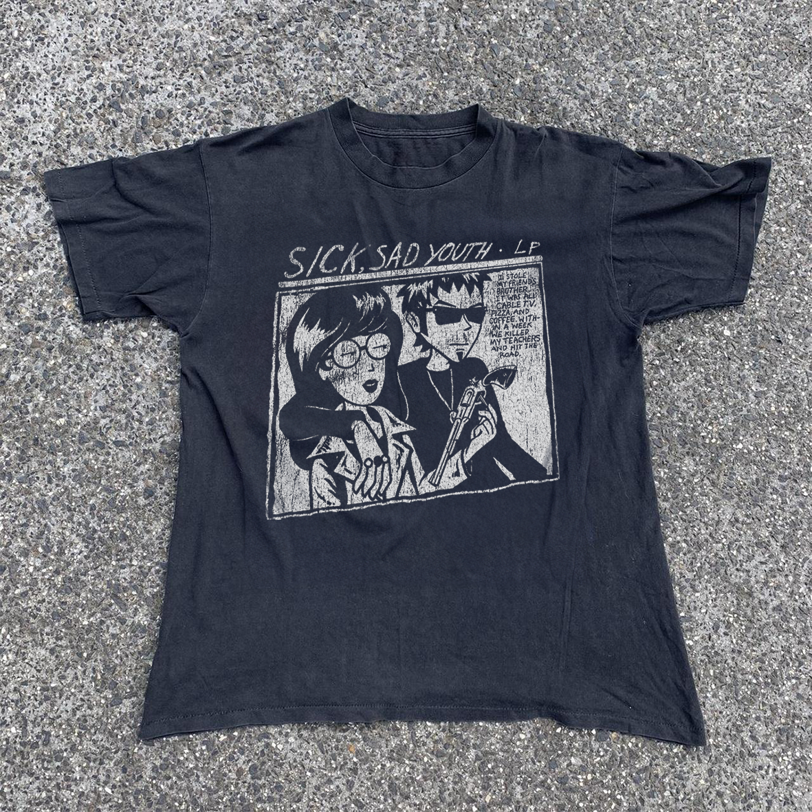 Sick Sad Youth Washed Black T-Shirt – Resident Vinyl
