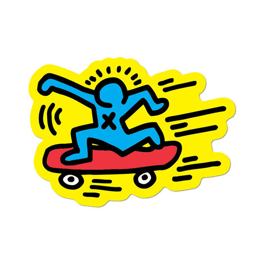 Skater By Keith Haring - Die-Cut Sticker