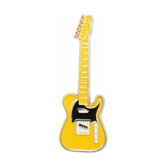 Guitar - Yellow, Gold And Black - Enamel Pin