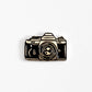 Film Camera Enamel Pin - Metallic Silver