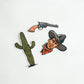 Old West Cowboy Vinyl Sticker Three-Pack - Western Theme