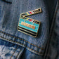 Glow in the Dark Movie Slate Clapper Enamel Pin
