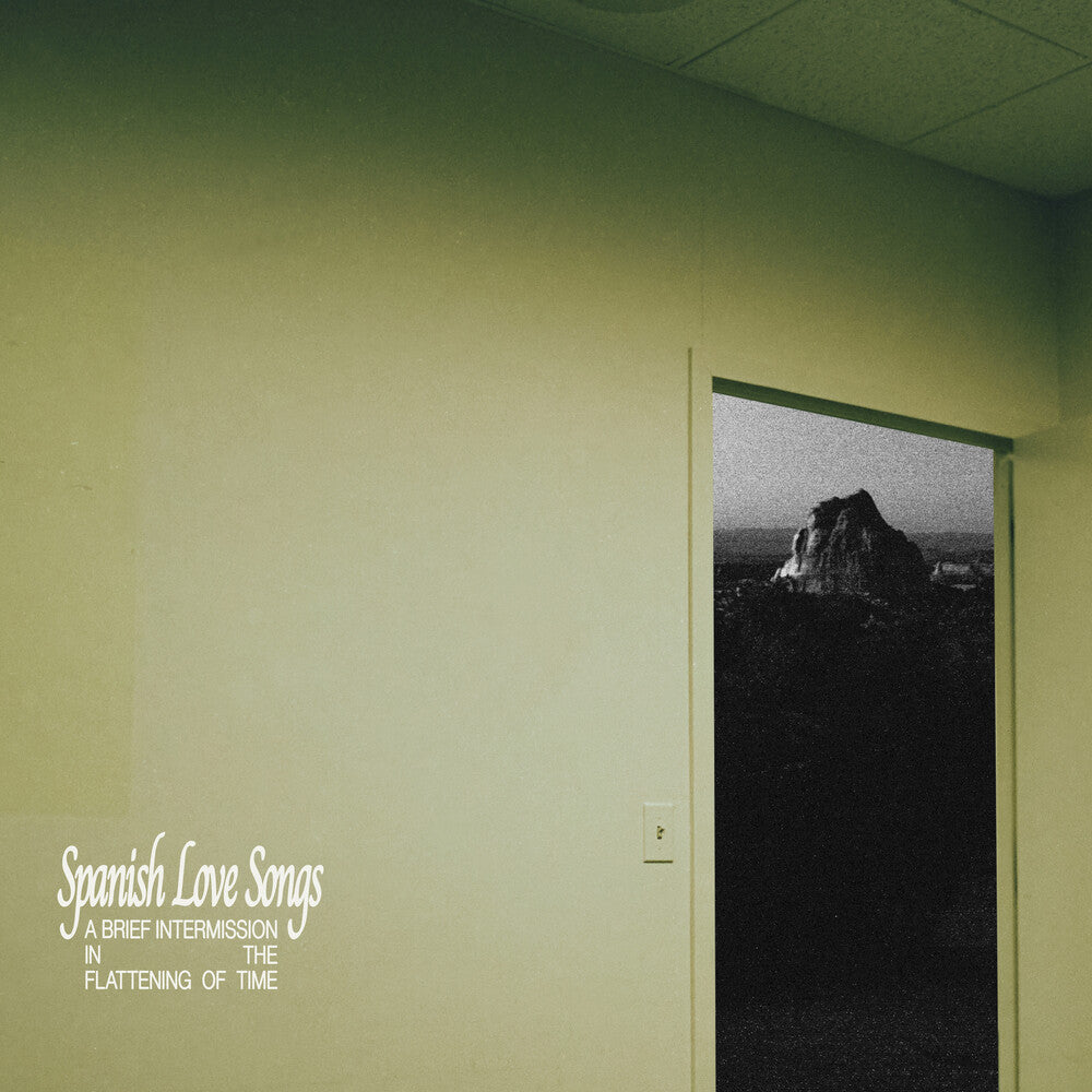 the album cover for Spanish Love Songs - A Brief Intermission In The Flattening Of Time [Indie Exclusive Salt n Peppa Marble LP]