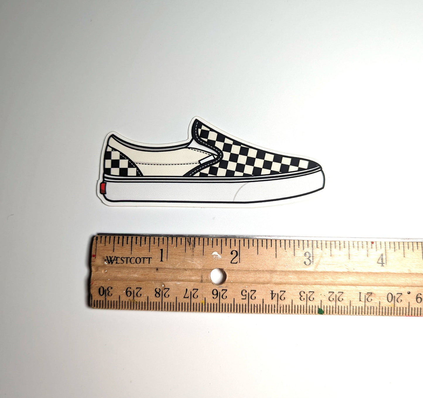 Checkered Slip-On Shoe Sticker