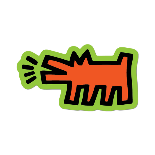 Barking Pop Shop Dog By Keith Haring - Die-Cut Sticker