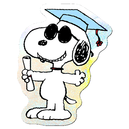 Snoopy's Graduation By Peanuts - Die-Cut Sticker