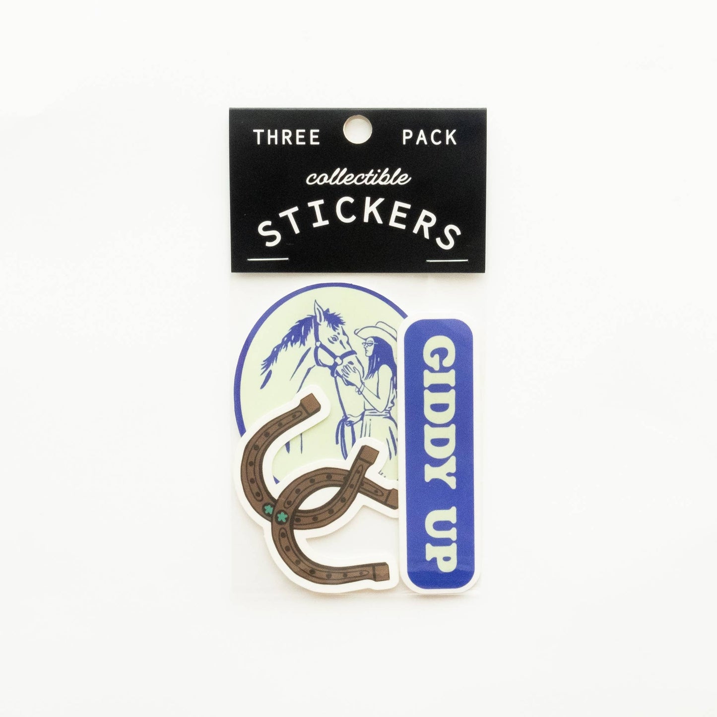 Giddy Up Vinyl Sticker Three-Pack - Cowgirl Theme
