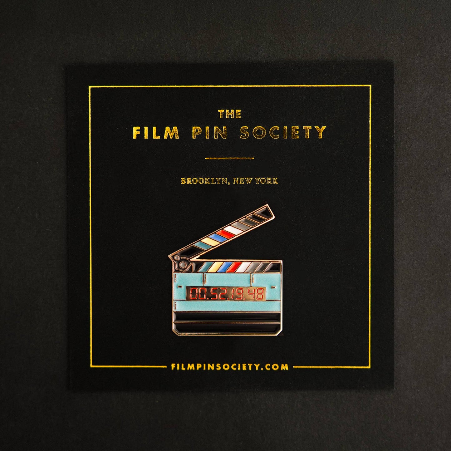 Glow in the Dark Movie Slate Clapper Enamel Pin