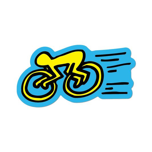 Cyclist By Keith Haring - Die-Cut Sticker