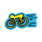 Cyclist By Keith Haring - Die-Cut Sticker