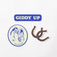 Giddy Up Vinyl Sticker Three-Pack - Cowgirl Theme