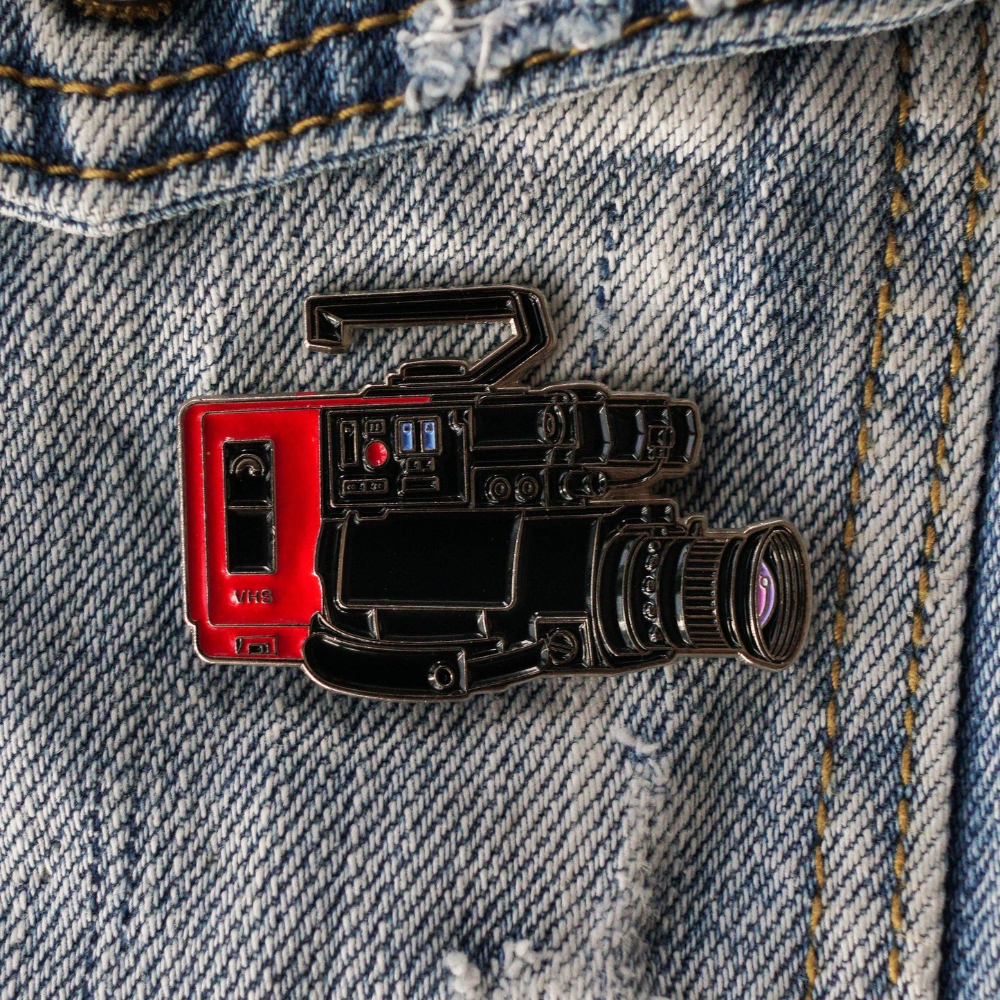 Retro 80s VHS Camera Enamel Pin