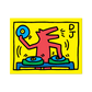DJ Dog By Keith Haring - Die-Cut Sticker