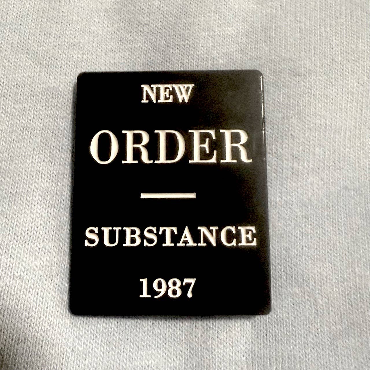 New Order Substance 1987 Pin