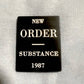 New Order Substance 1987 Pin