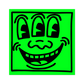 3-Eyed Face By Keith Haring - Die-Cut Sticker