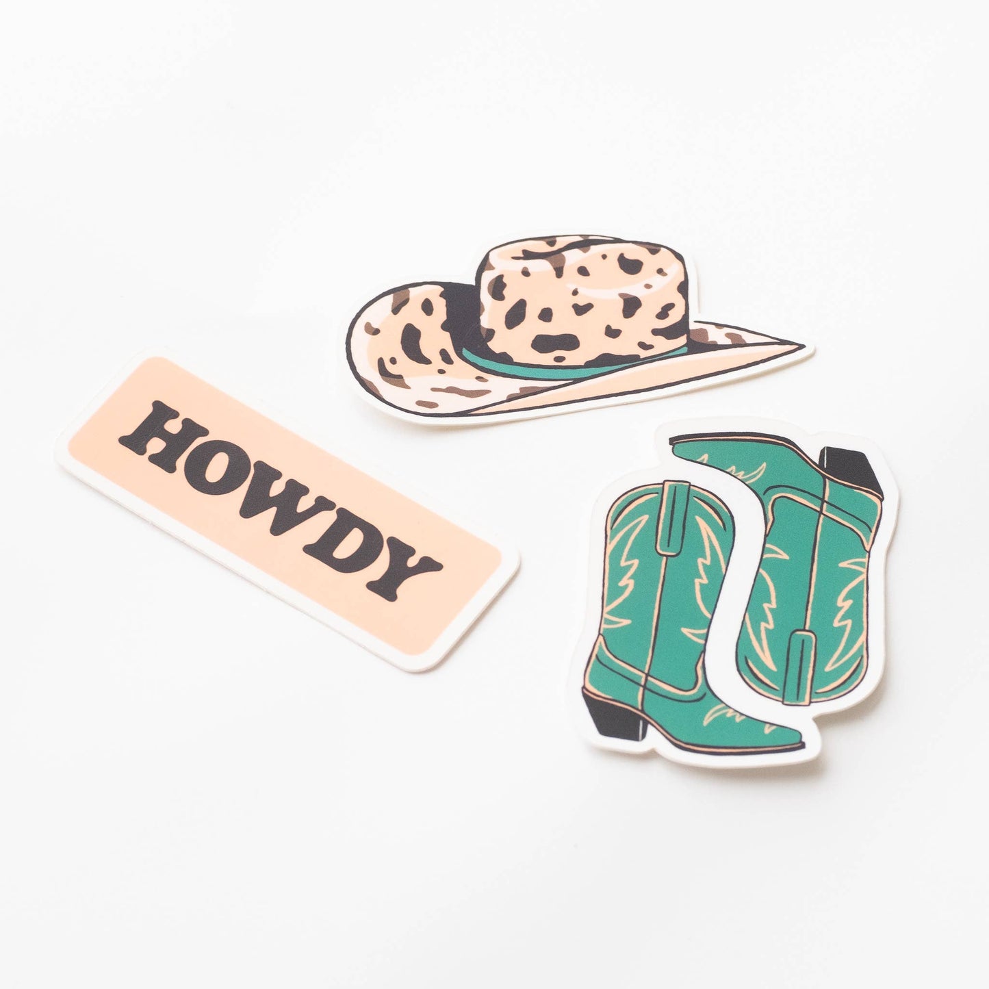 Howdy Vinyl Sticker Three-Pack - Cowgirl Theme