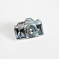 Film Camera Enamel Pin - Metallic Silver