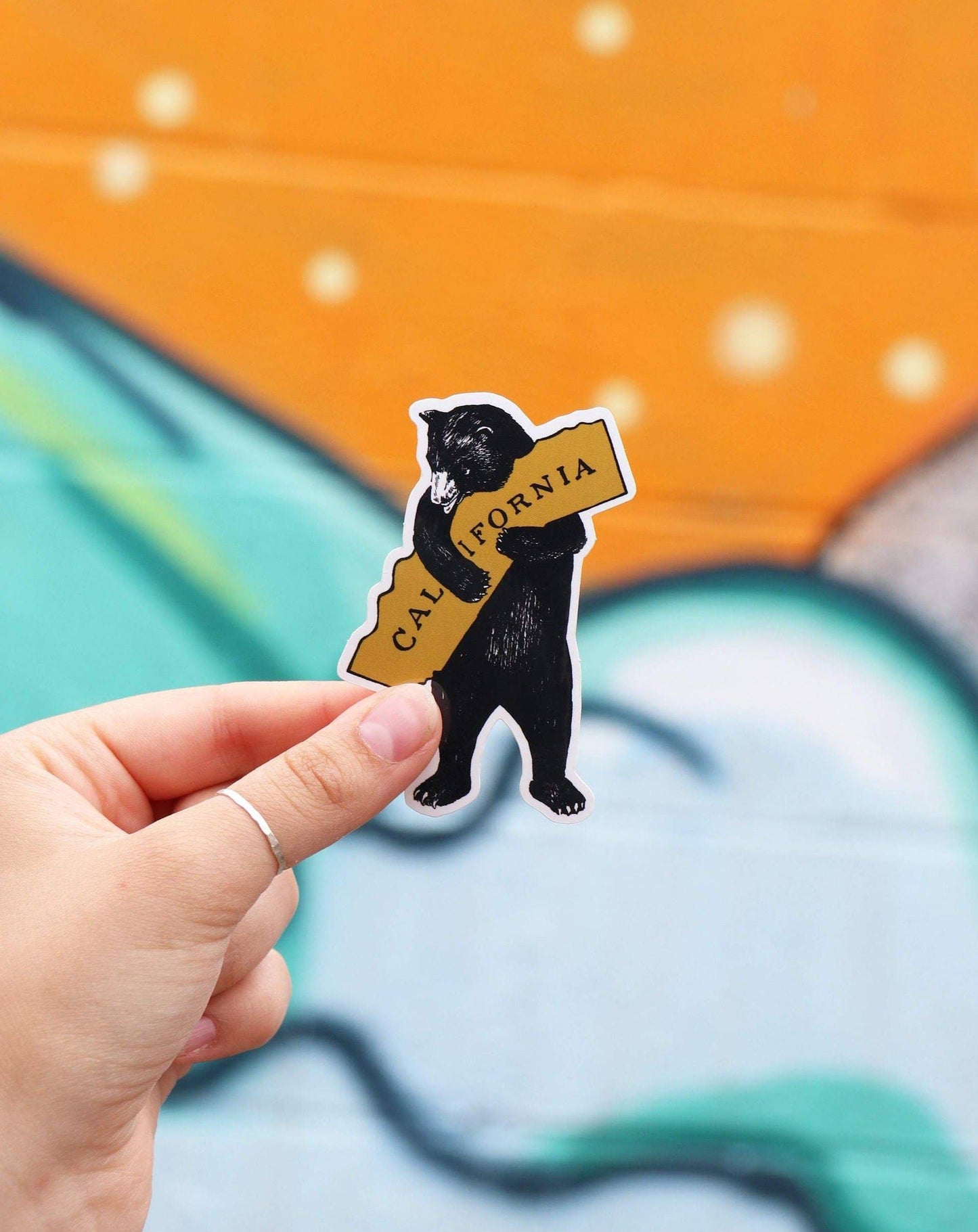 I Love California Bear Vinyl Sticker
