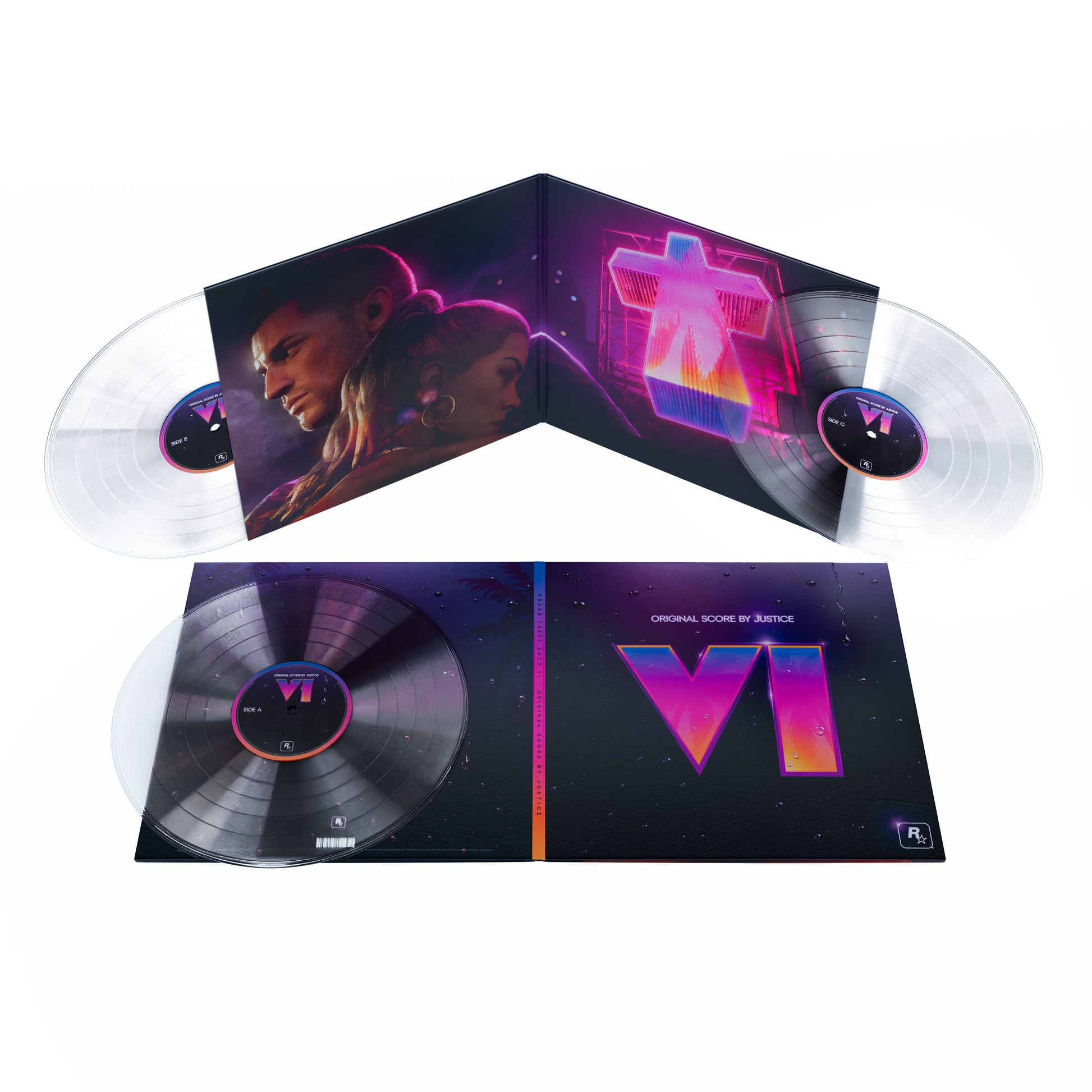 Justice - Grand Theft Auto VI: Original Score indie exclusive crystal clear 3LP gatefold