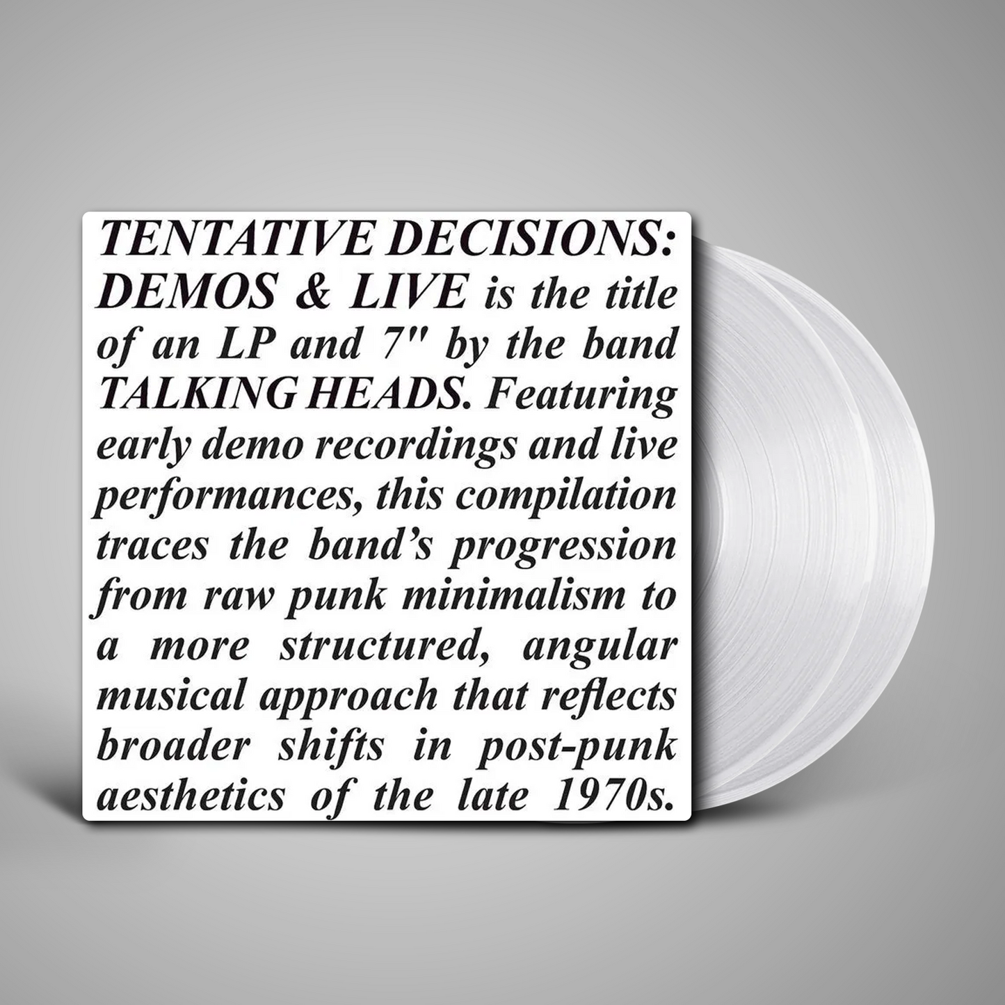 Talking Heads - Tentative Decisions: Demos & Live