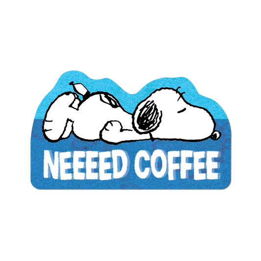 Need Coffee By Peanuts - Die-Cut Sticker (Summer, Cafe)