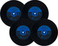 Vinyl Record Shaped No Slip Silicone - Coaster - Pack Of 4