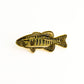 Smallmouth Bass - Metallic Gold Enamel Pin