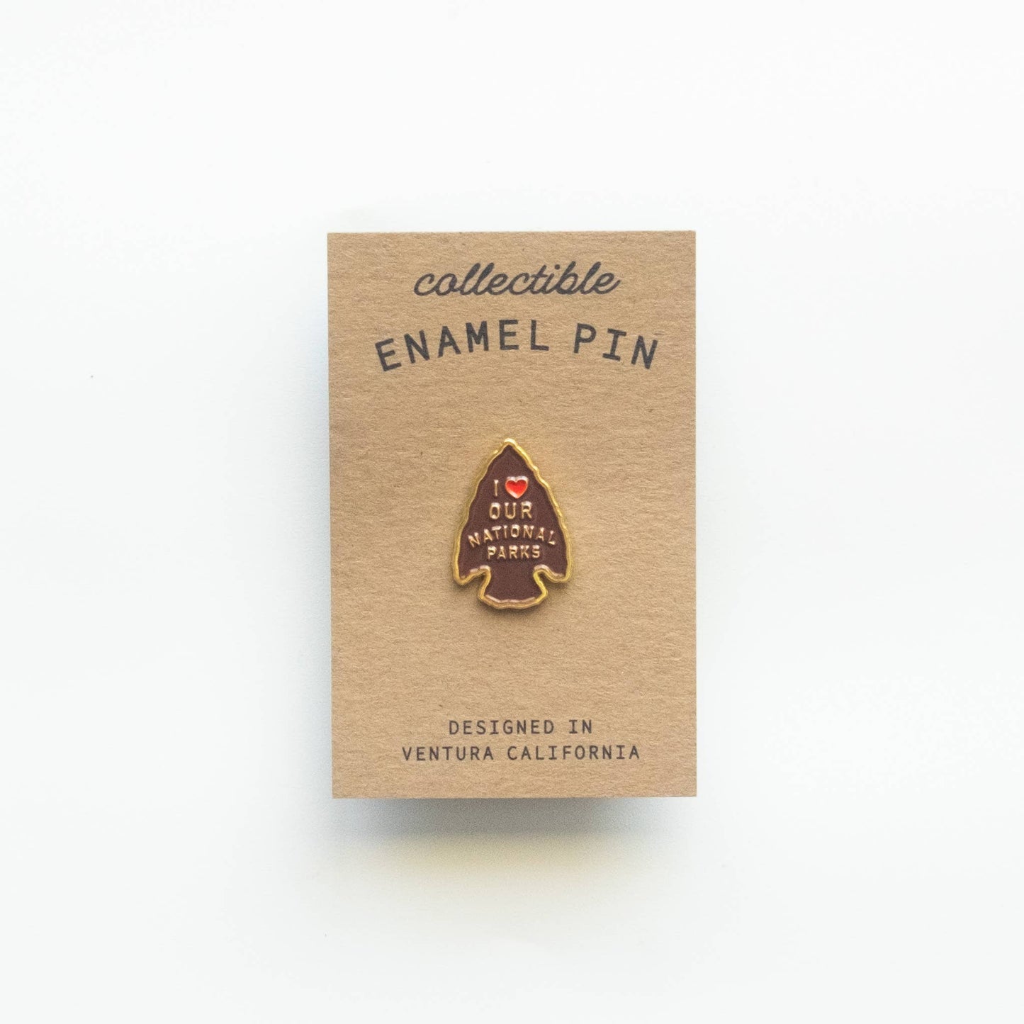 I Love Our National Parks - Metallic Gold Enamel Pin
