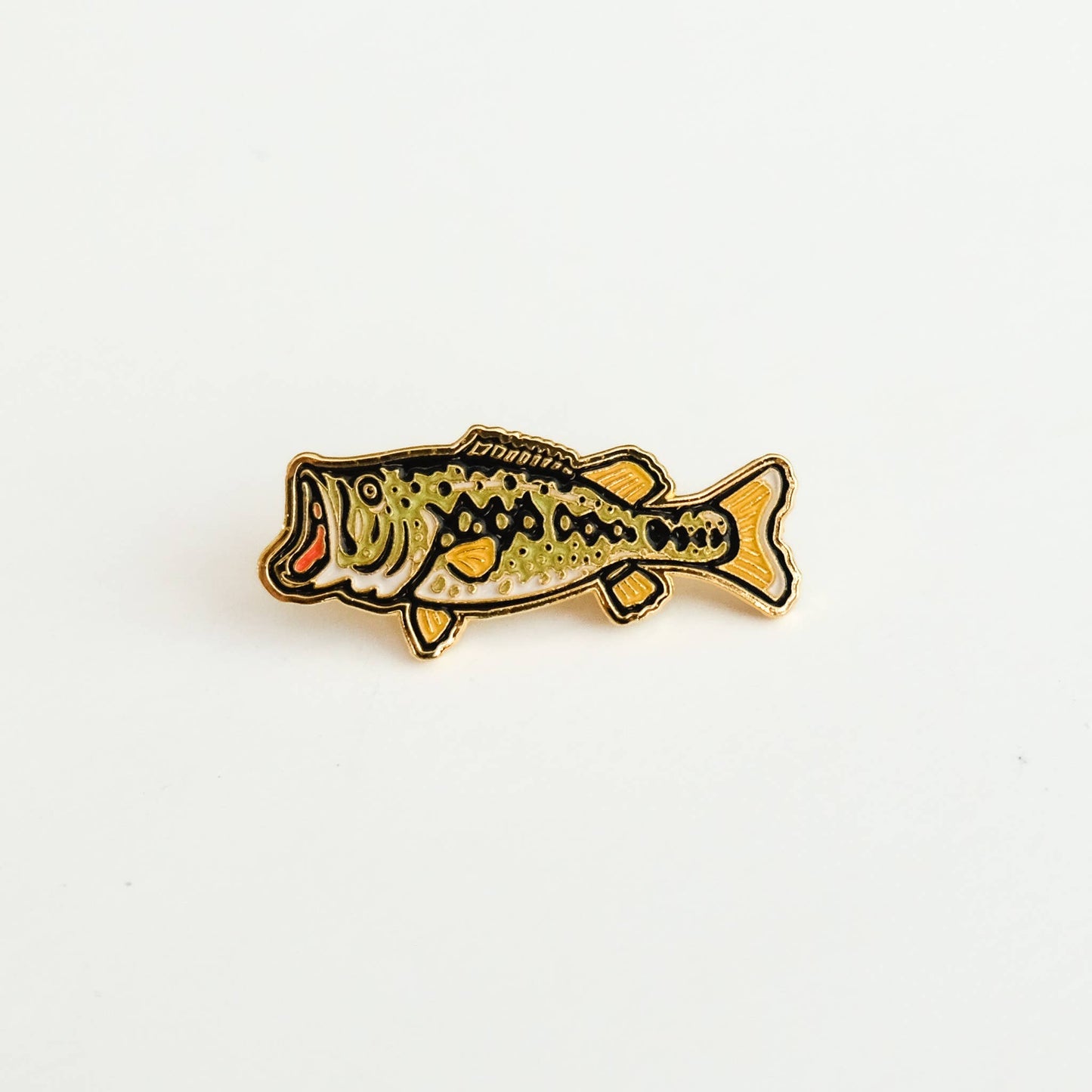 Largemouth Bass - Metallic Gold Enamel Pin