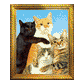 Kitty Family by Toiletpaper - Die-Cut Sticker