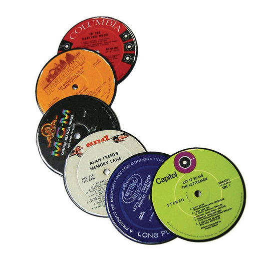 Vintage Recycled Record Label Coasters