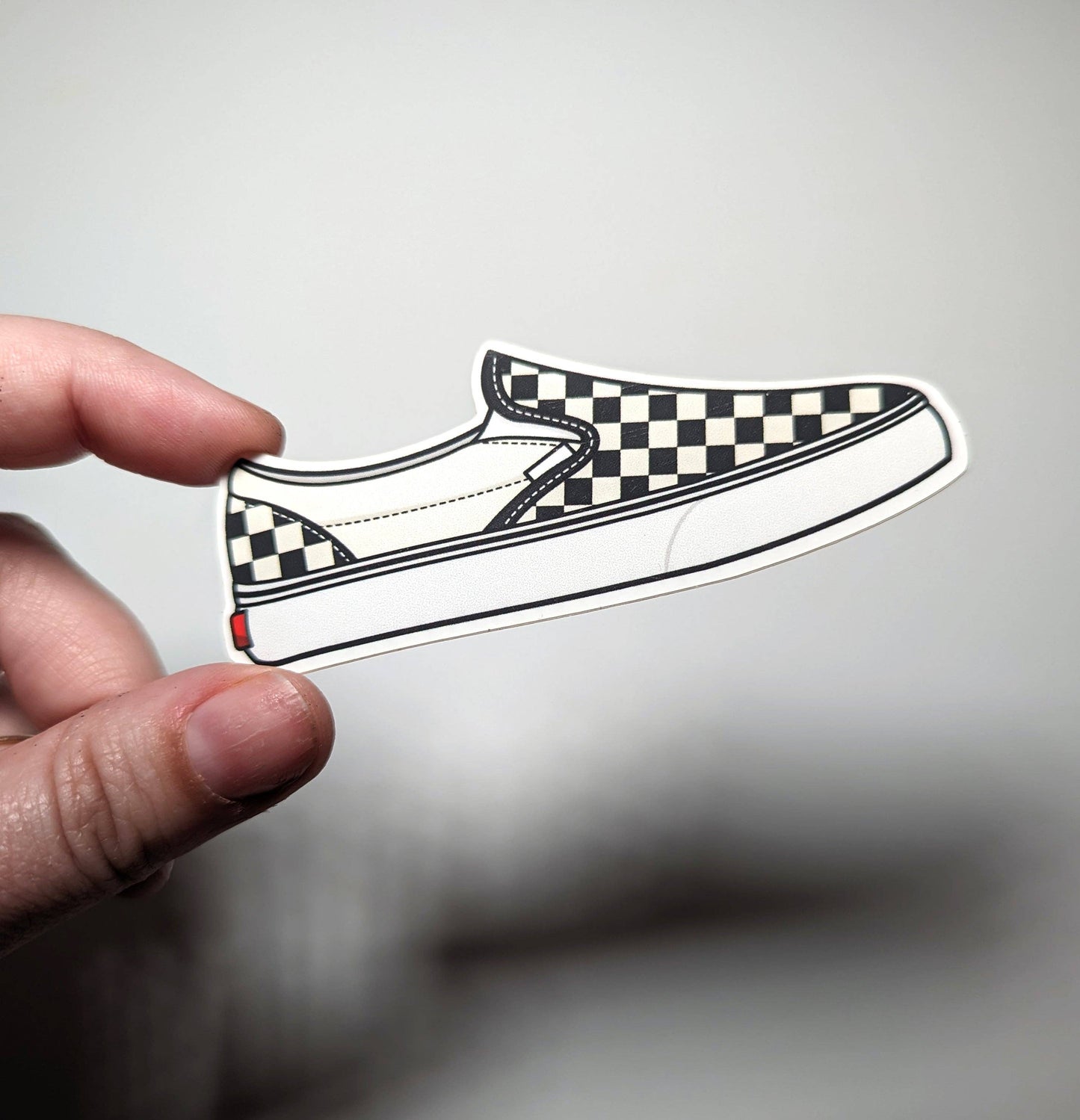 Checkered Slip-On Shoe Sticker
