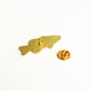 Smallmouth Bass - Metallic Gold Enamel Pin