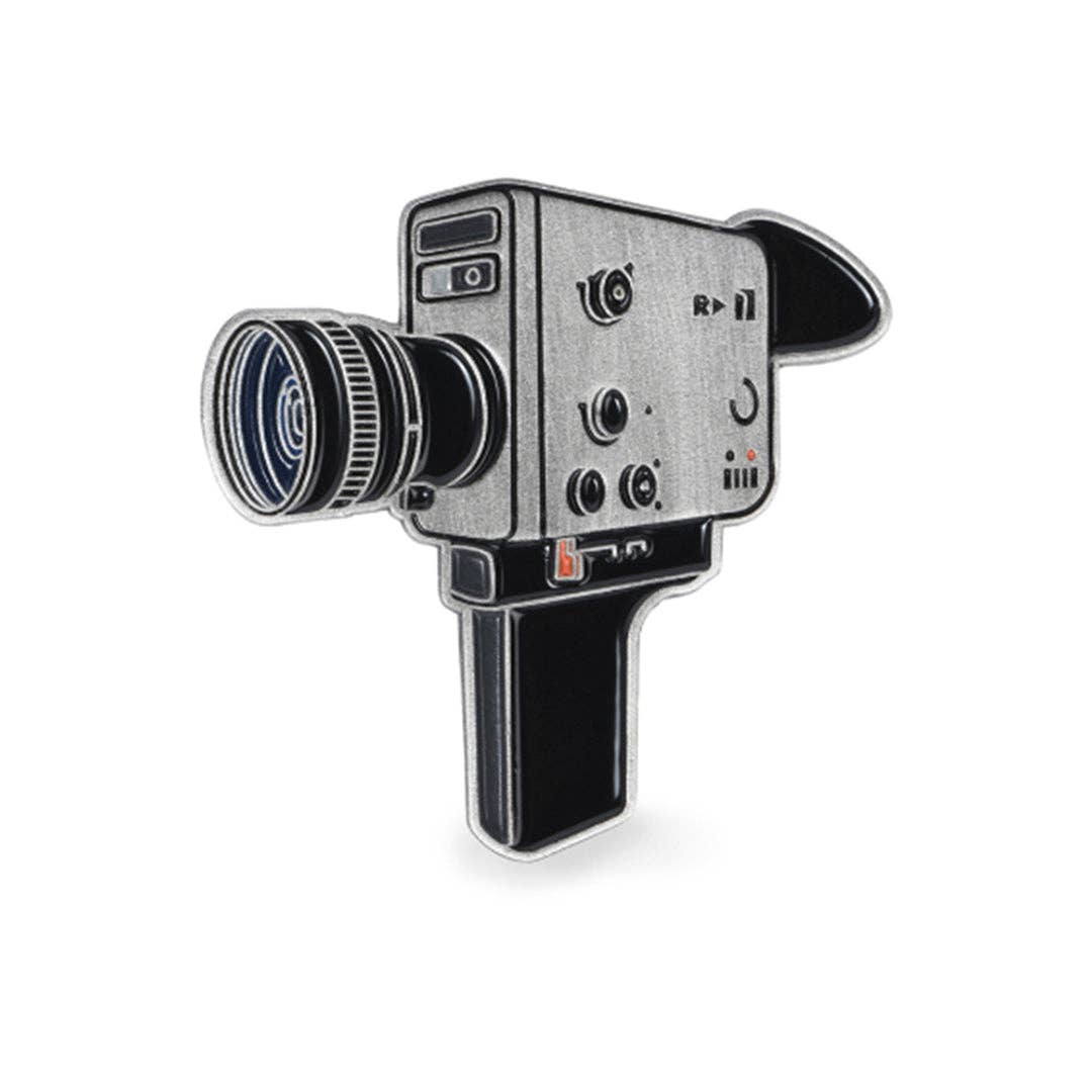 Retro Super 8 Camera Enamel Pin