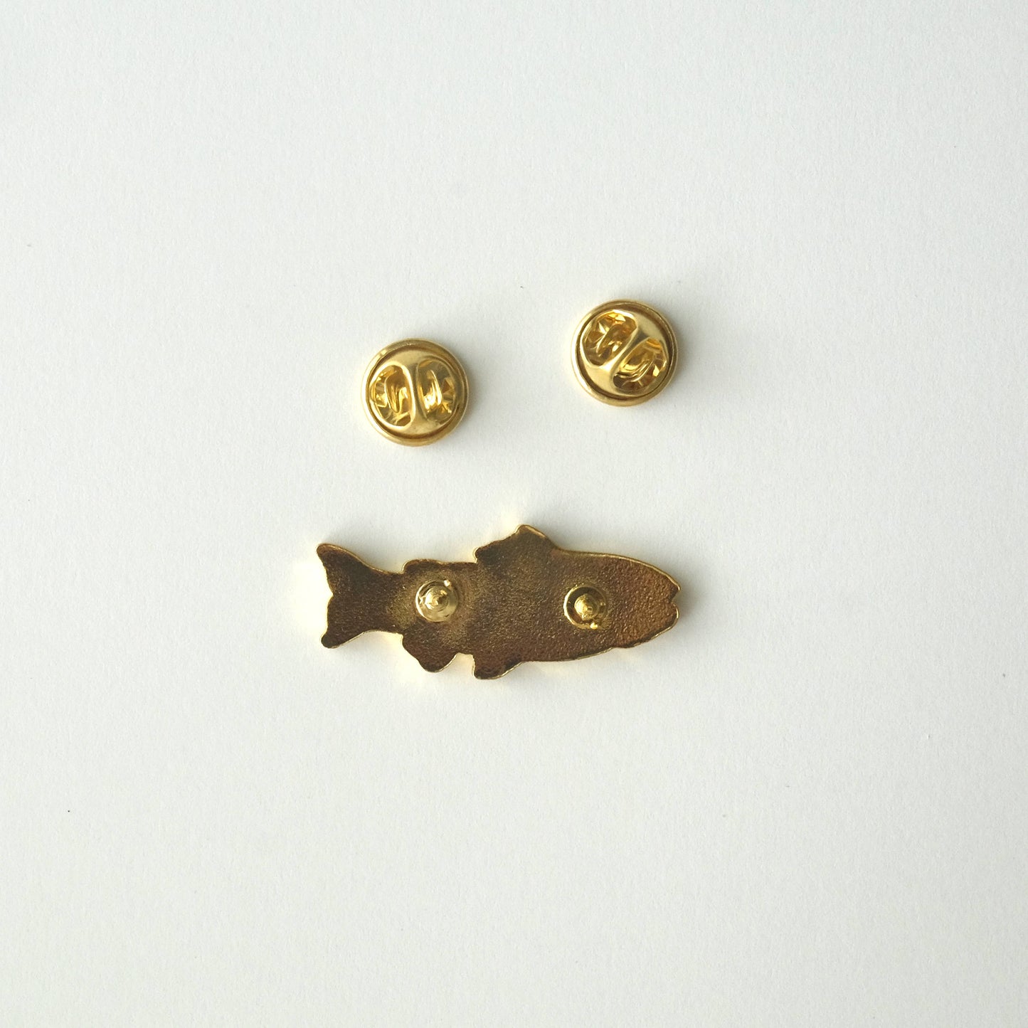 Rainbow Trout - Metallic Gold Enamel Pin