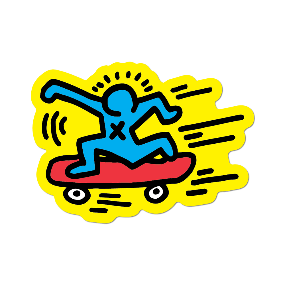 Skater By Keith Haring - Die-Cut Sticker