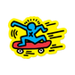 Skater By Keith Haring - Die-Cut Sticker