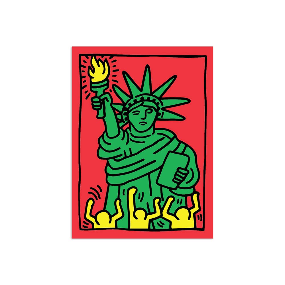 Statue of Liberty by Keith Haring - Sticker (4th of July)