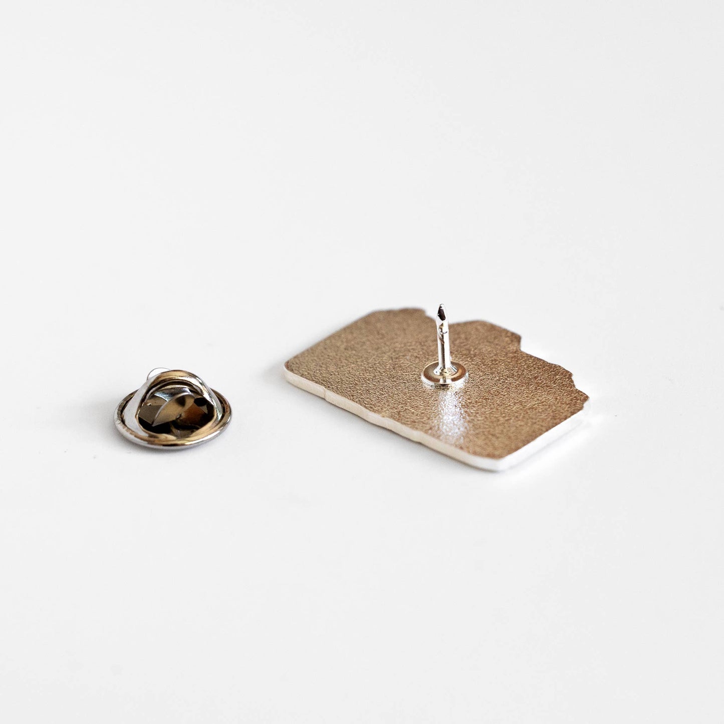 Film Camera Enamel Pin - Metallic Silver