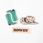 Howdy Vinyl Sticker Three-Pack - Cowgirl Theme